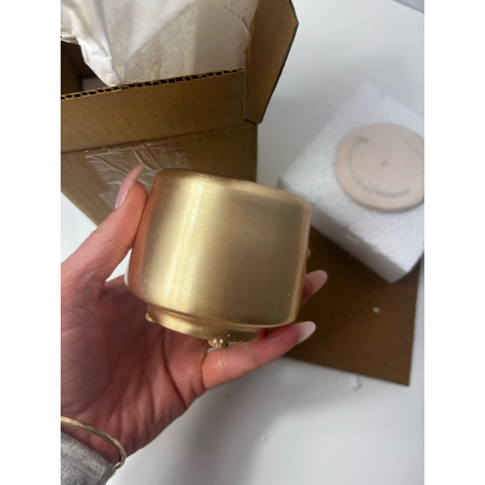 Anthropologie Gather Candle Woody Ambered Vanilla Gold - Picture 4 of 6